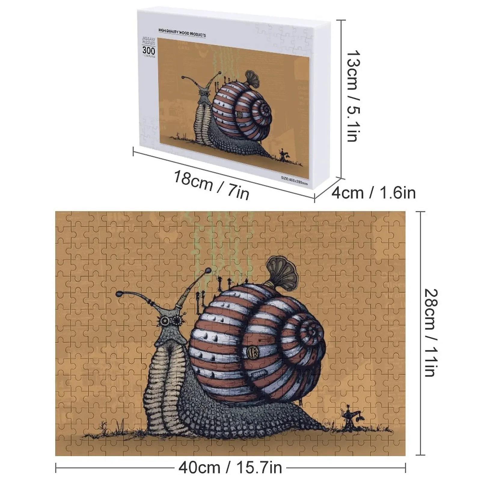 لغز الحلزون المستوى 2 اسم خشبي لغز الهدايا المخصصة