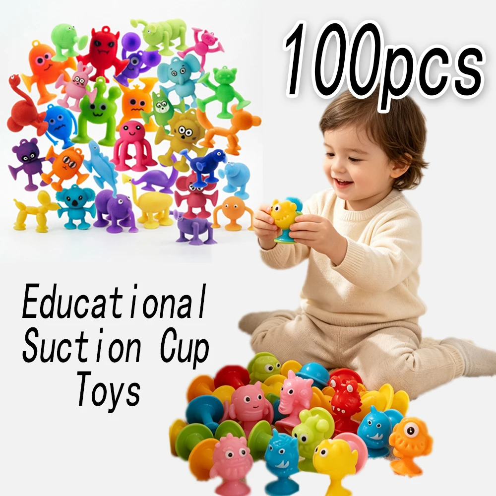 Simulation Animal Monster Suction Cup Doll Sticky Building Blocks Family Interactive Pretend Play Educational Toys