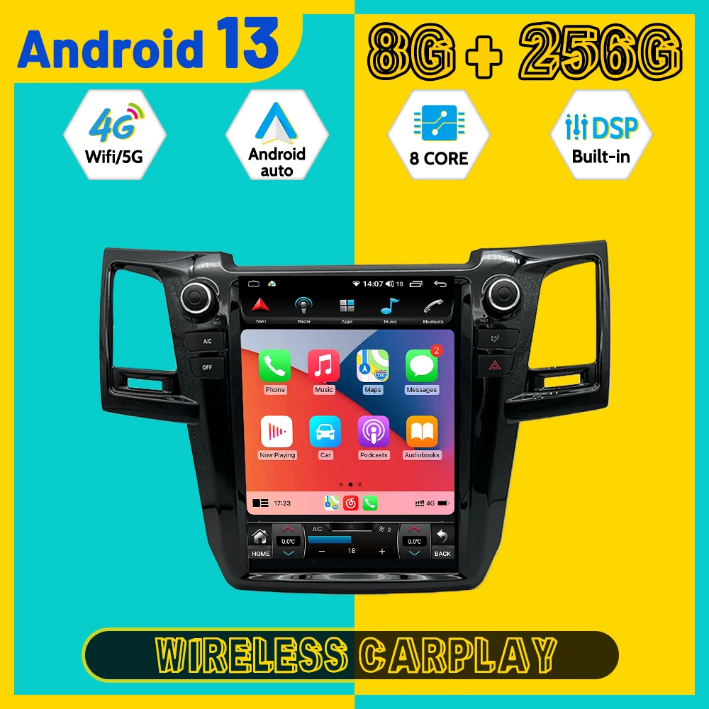 Car Multimedia Automotive Player For Toyota Runner 2013 2014 2015 2016 Android Carplay GPS Navigation Car Radio Stereo Head unit