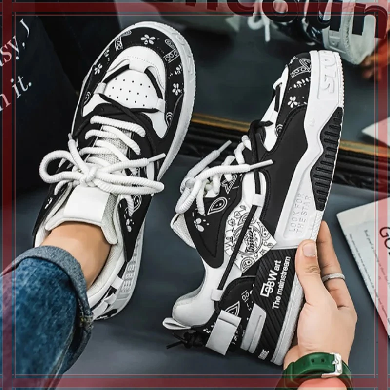 

New Men's Shoes 2025 Spring Platform Sneakers Trend Design Skateboard Shoes for Men Luxury Comfortable Sneaker Zapatos De Hombre