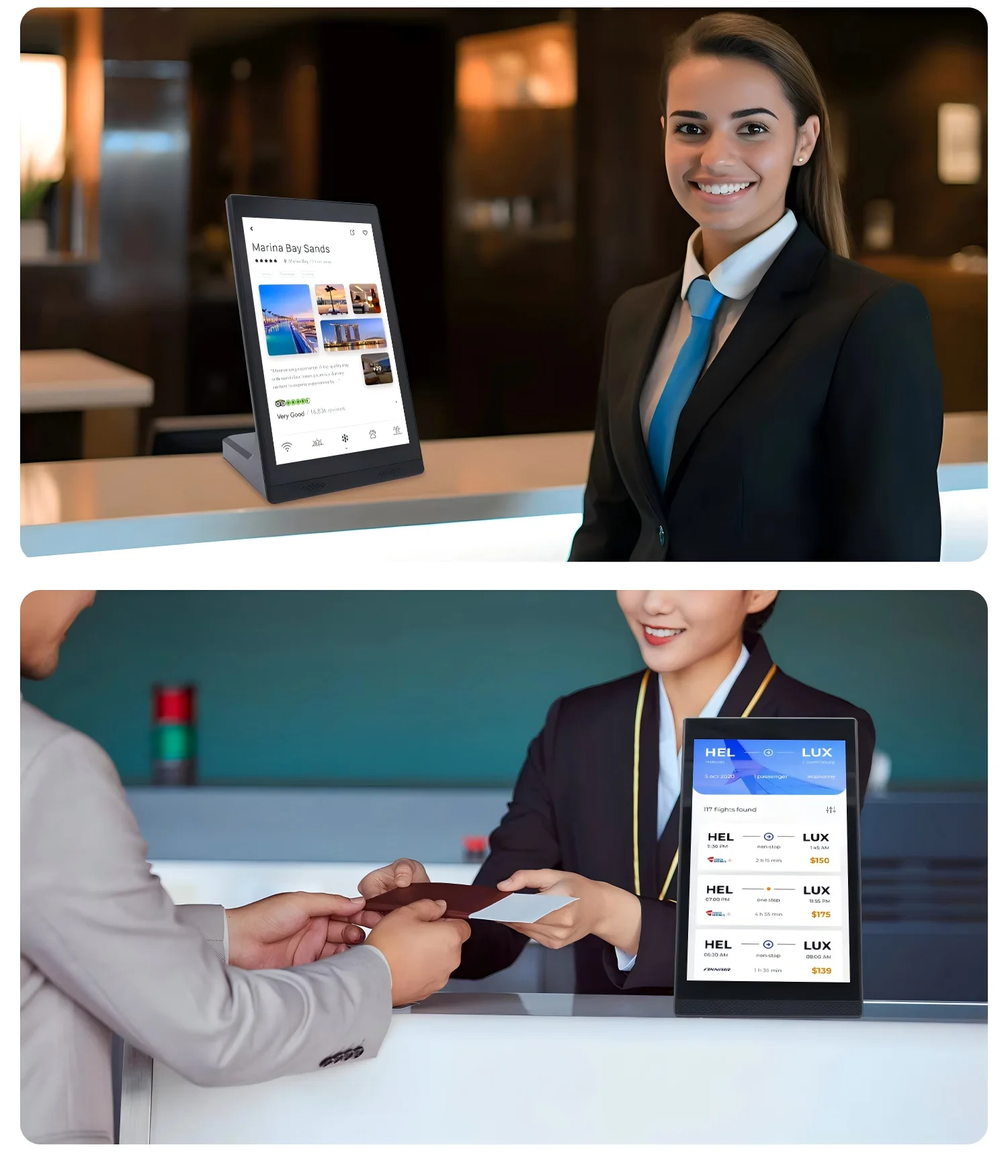 Urządzenie do obsługi z pionowym ekranem z Androidem 13, Kiosk do zamówień z ekranem dotykowym w formacie pionowym, Urządzenie do ocen klientów, Terminal POS Loyverse