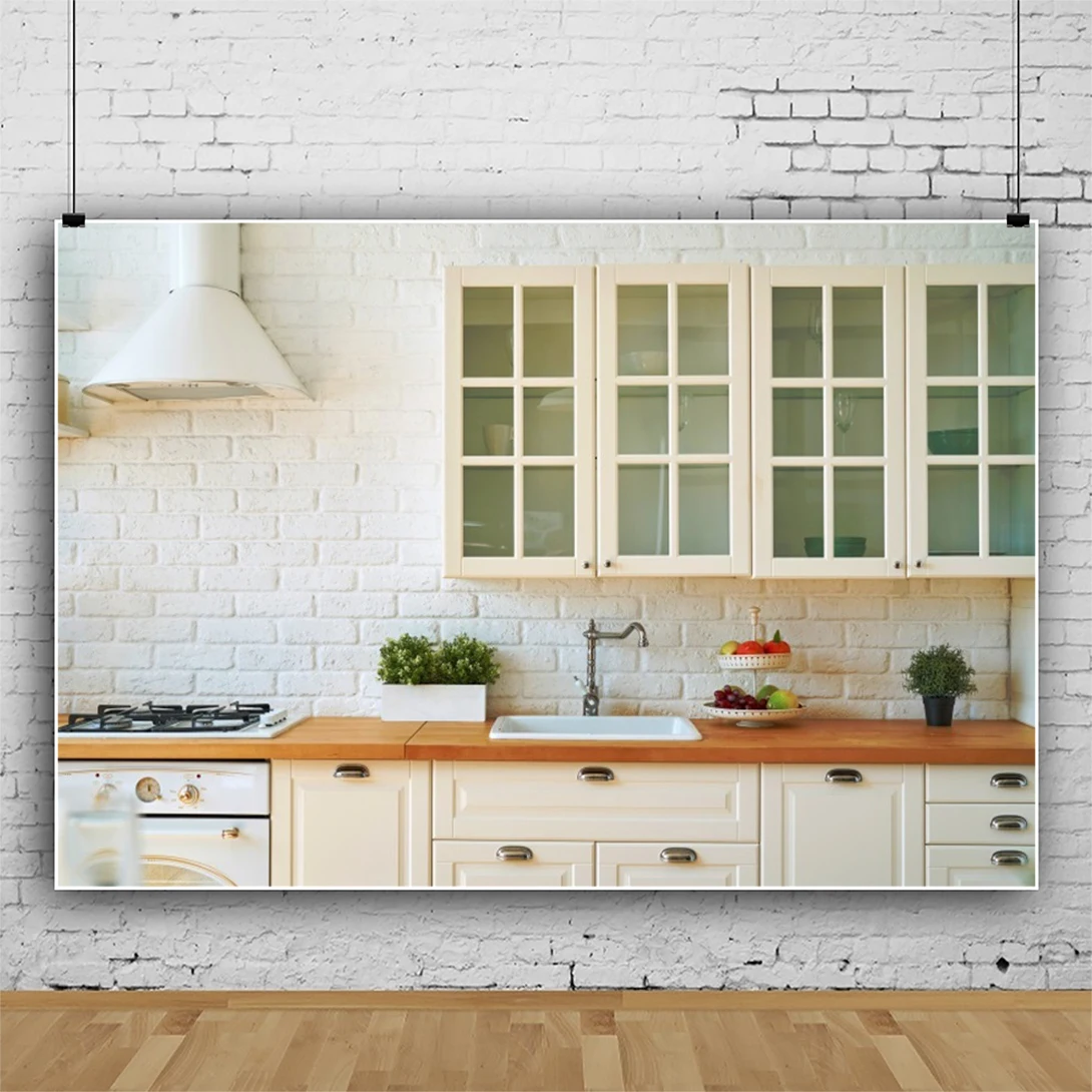 Indoor Kitchen Background For Backdrop Photography Vintage Bohomia Photographic Background Polyester Cloth Photo Studio Props