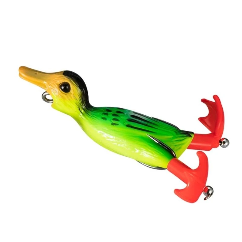 37JE Propeller 3D Fishing Baits Duck Topwater Swimming Lures Double Hooks Duck Baits