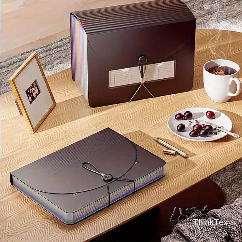 Expanding File Folder 13/25 Pockets A4 Size Filing Folder Organizer Large Capacity Portable Accordian File Box for Office