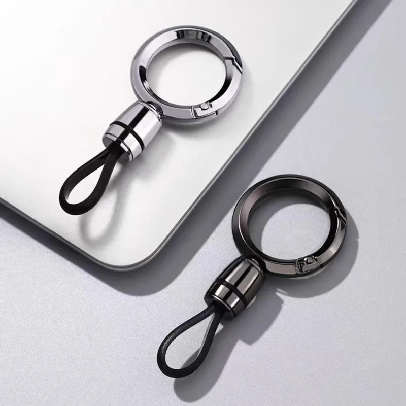 Car Key Chain Pendant Metal Simple Key Chain Men's Waist Hanging Buckle Ring Pendant High-end Business Anti-lost Key Chain