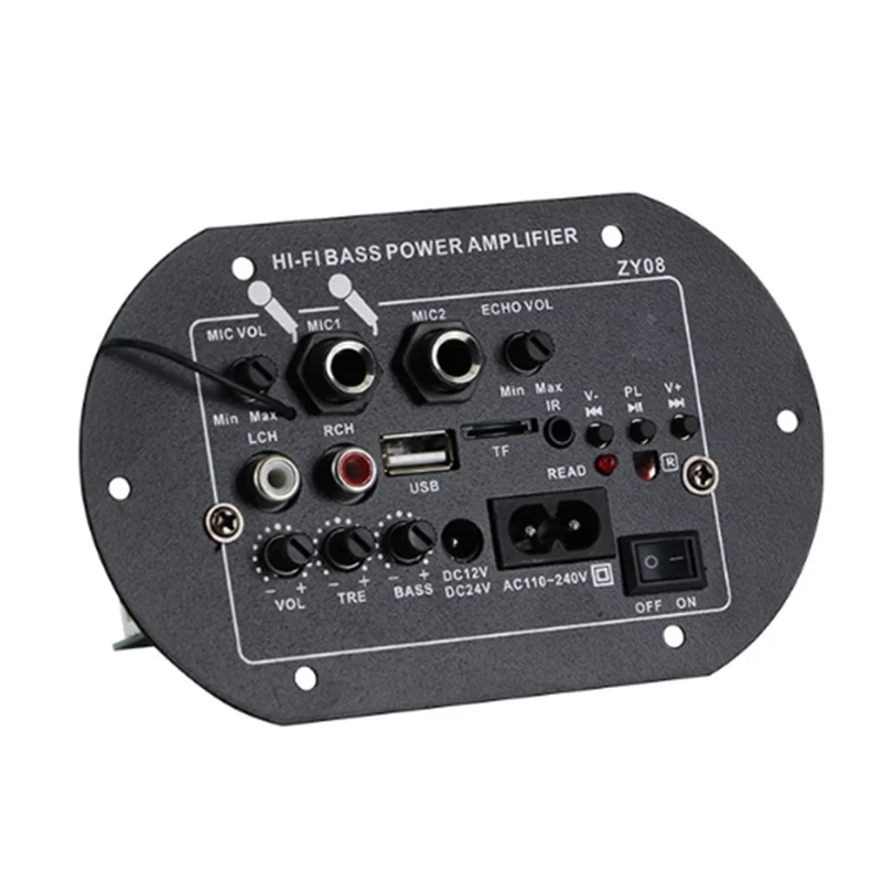 Эффективный 12V24V220V HIFI басовый усилитель мощности, плата усилителя, USB-плеер, модуль для аудиофилов, вилка европейского стандарта