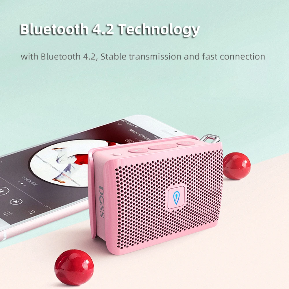DOSS Genie Беспроводная Bluetooth-Колонка, портативное прослушивание BT4.2, мощный звук 5 Вт, симпатичный музыкальный звуковой ящик в формате MP3, мини-портативные колонки, лучший подарок