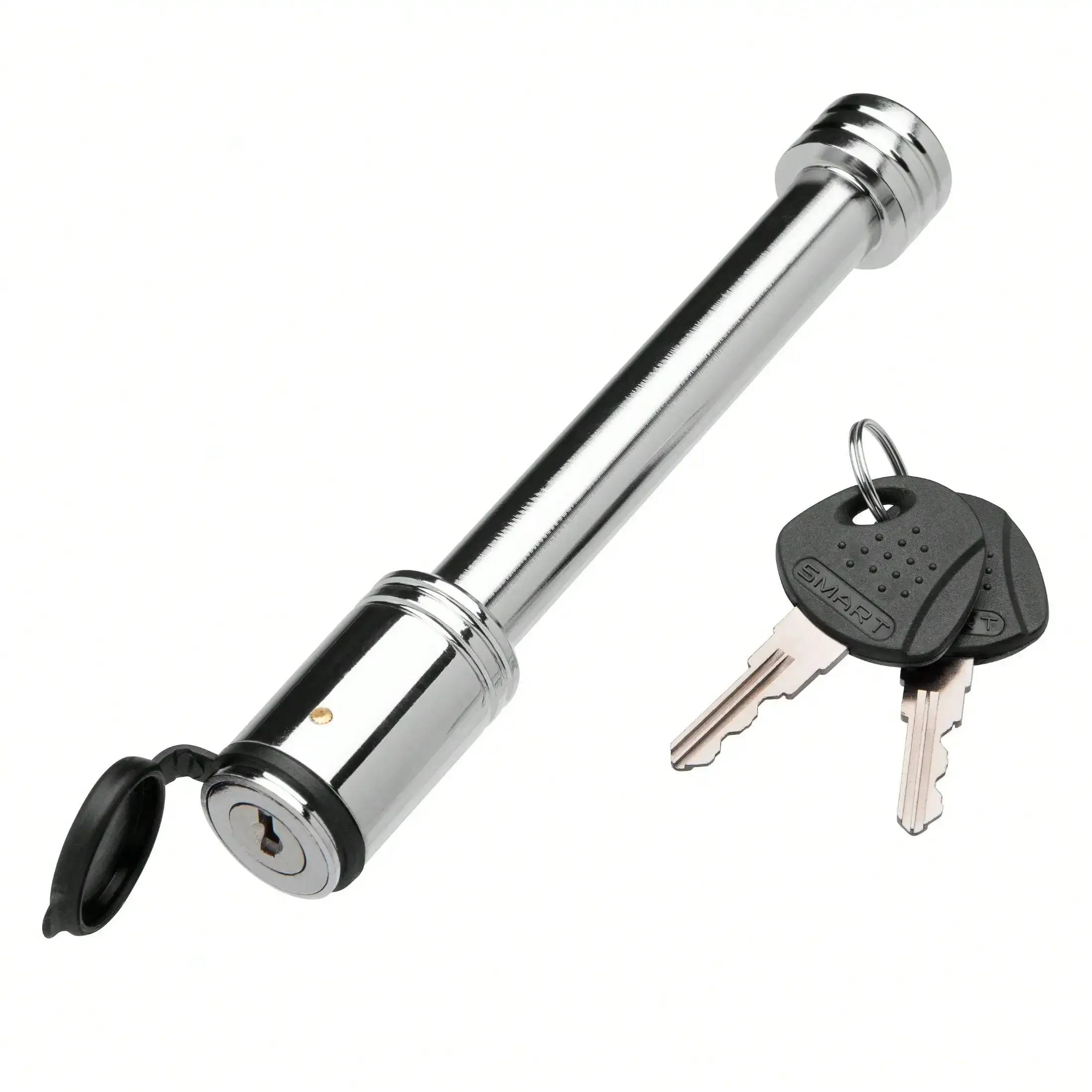 Hitch Lock, 5/8" Latch, Steel, 4" Span, Includes 2 Keys,Durable material,Weather-resistant