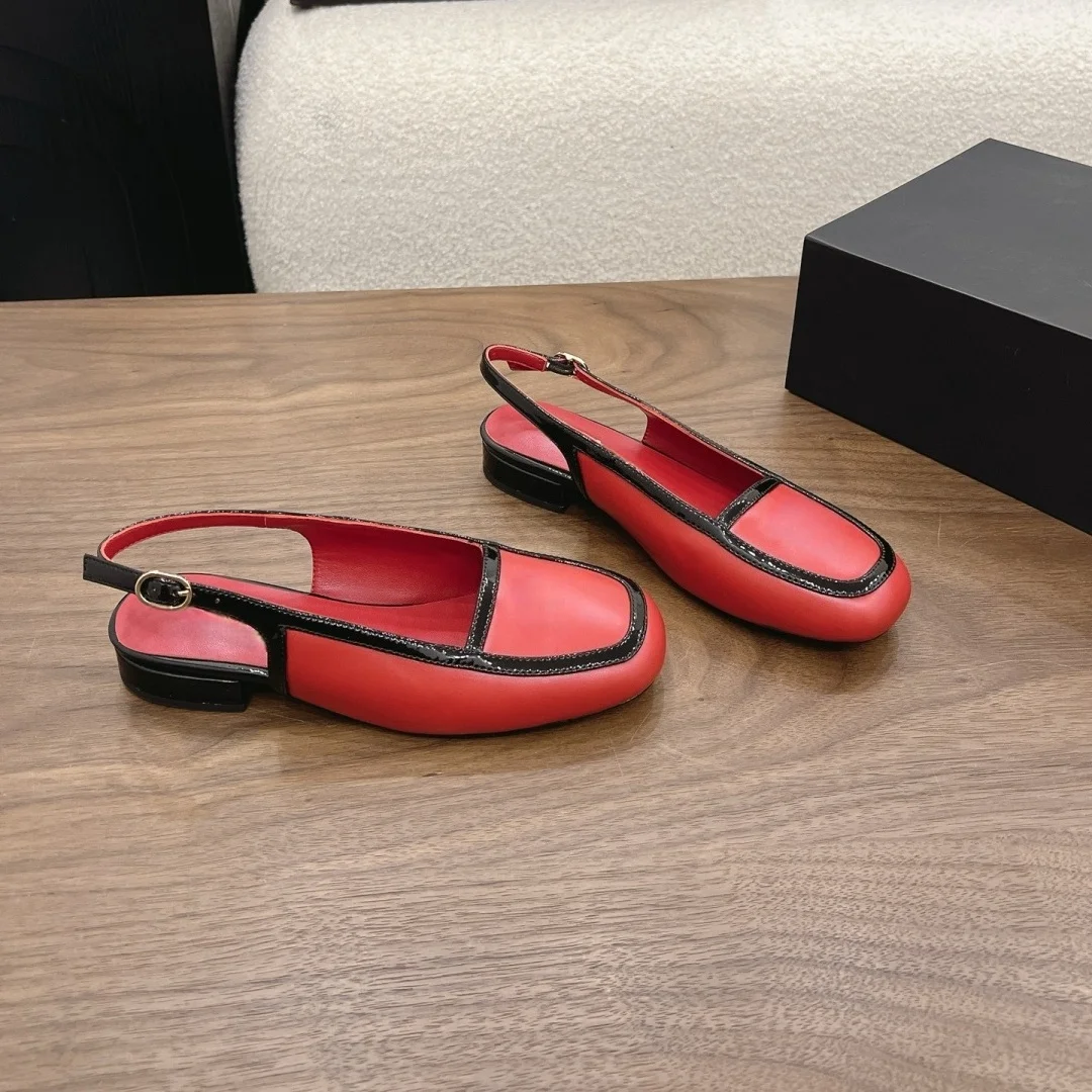 Luxury Brand Women's Casual Low-heel Shoes Handcrafted Mary Janes Upper Sheepskin Simple Yet Stylish Effortlessly Versatile view 6