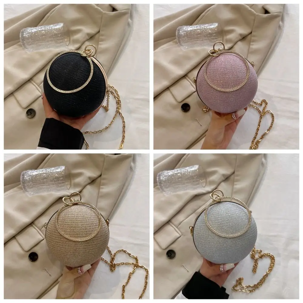 French Glitter Evening Banquet Bag Wrist Bag Large Capacity Ball Handbag Shoulder Bag Rhinestone Ladies Clutch Bag Women