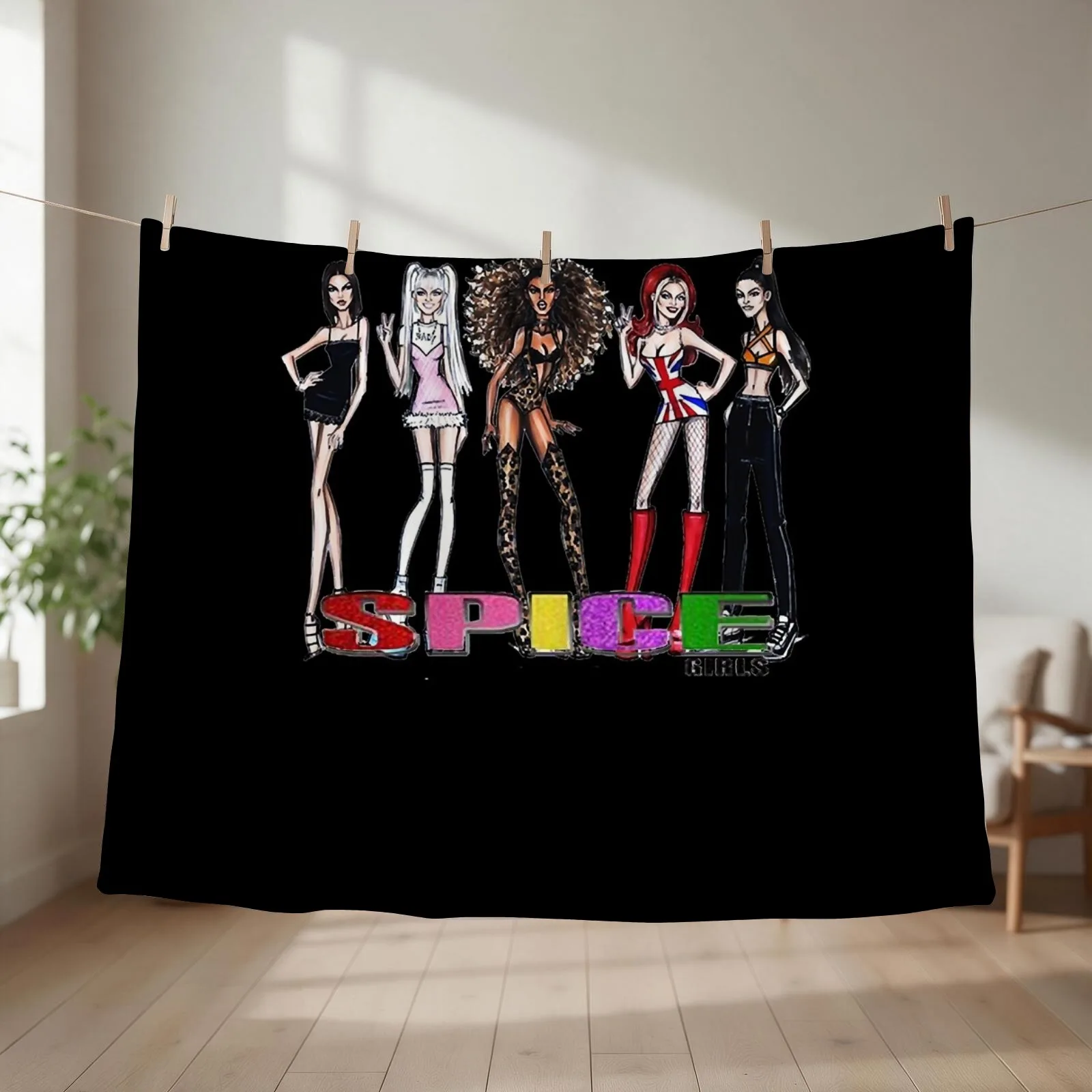 Girl Band Spice Classic Throw Blanket couch cozy soft plush fuzzy picnic outdoor blanket