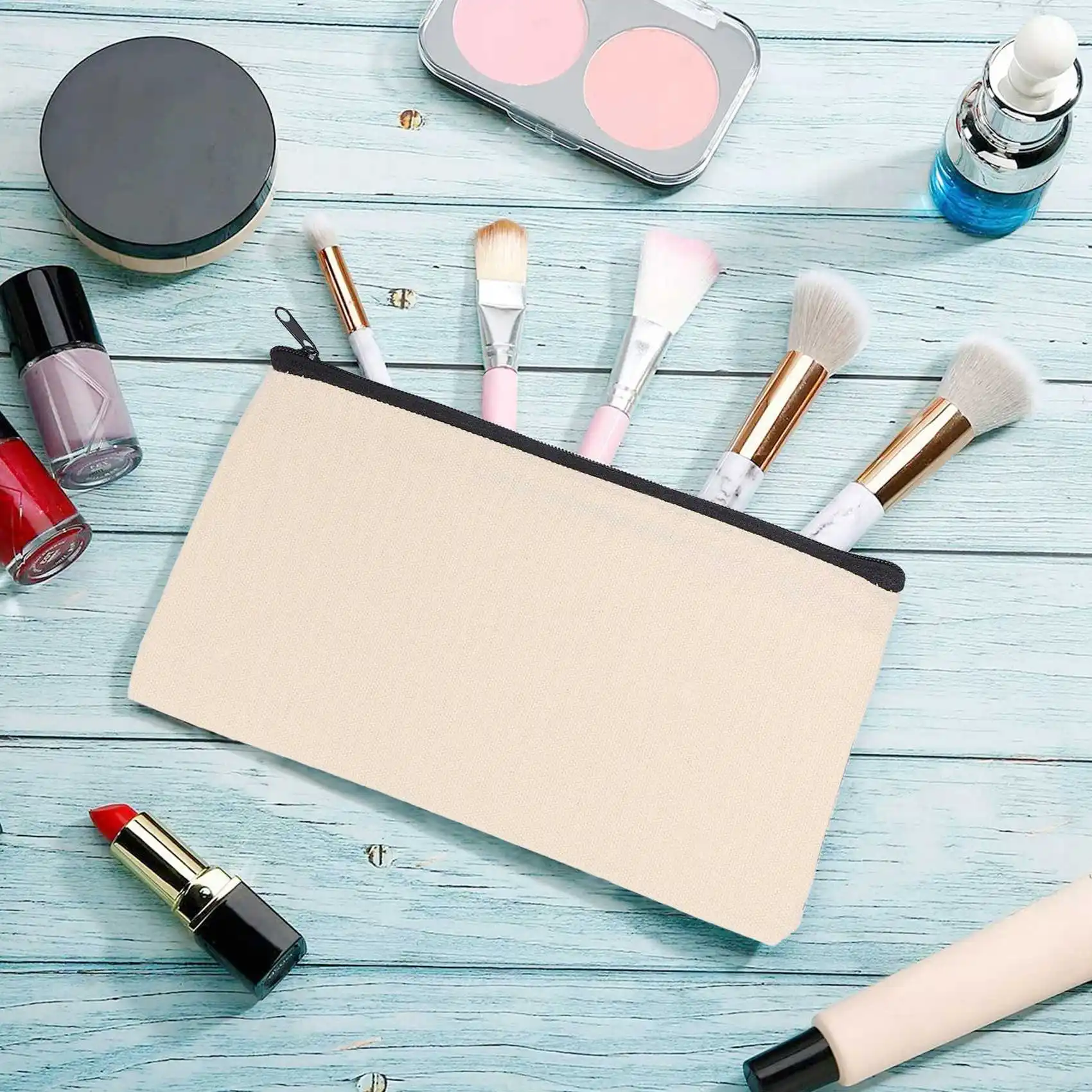 

Practical-36Pcs Canvas Zipper Bag Pencil Case Cosmetic Bag Blank Bag DIY Craft Bag Cosmetic Bag Cosmetic Bag DIY Craft School