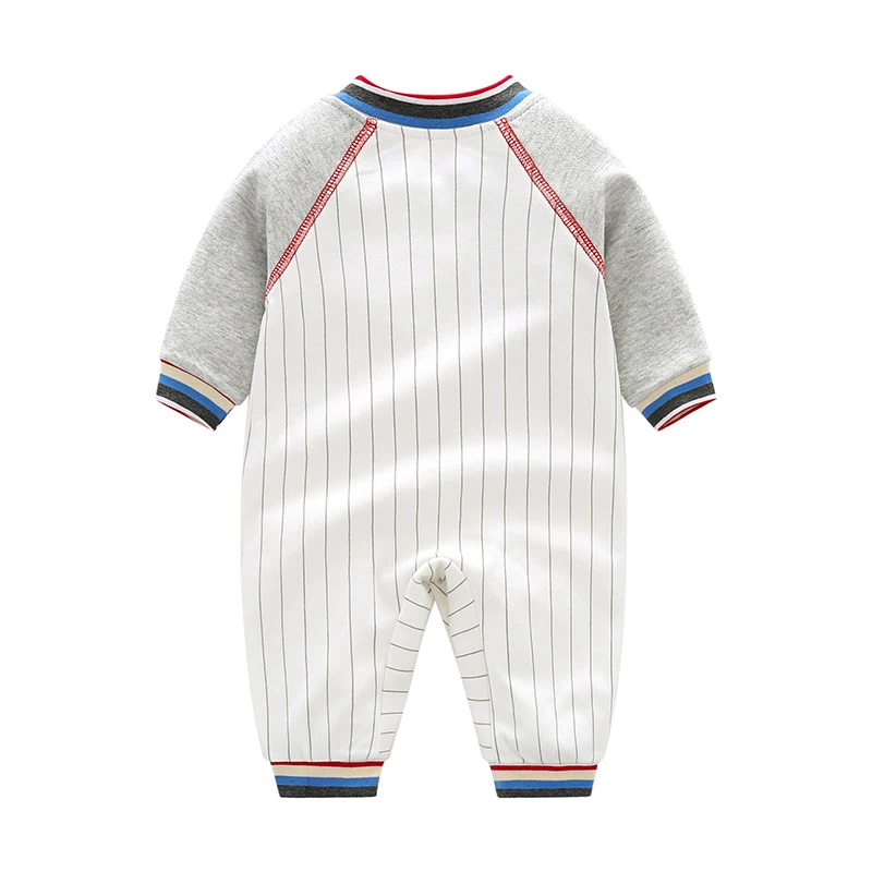 Baby one-piece clothes pure cotton 100-day baby male outing handsome trendy thin baseball uniform harem spring & fall clothing