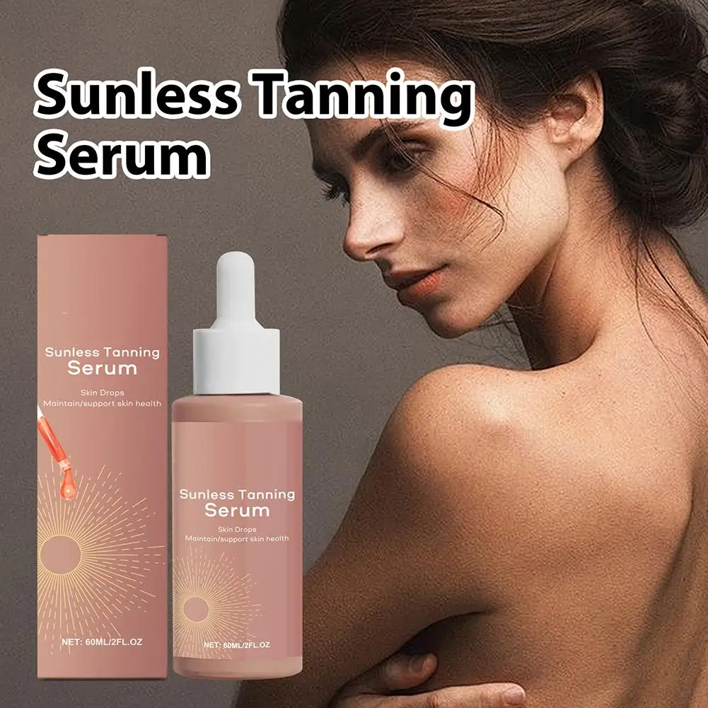 60ml essência de bronzeamento nutre hidrata ilumina a pele essência textura leve tanqueador sem sol corpo saudável essência de bronzeamento
