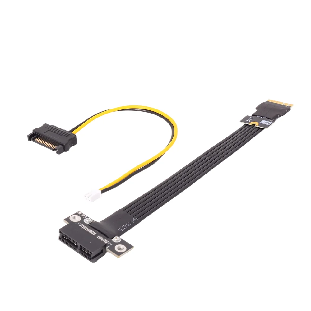 อะแดปเตอร์ขยายพอร์ต ADT-Link 3-100cm M.2 Key A.E WiFi NGFF เป็น PCIe 1X 4X 8X 16X สำหรับ PCI-E 4.0 Gen4 X1 X4 X8
