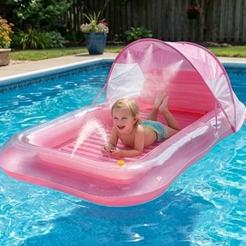 lit-flottant-gonflable-piscine-flotteur-chaise-longue-bronzage-avec-couverture-lit-d'eau-adulte-pvc