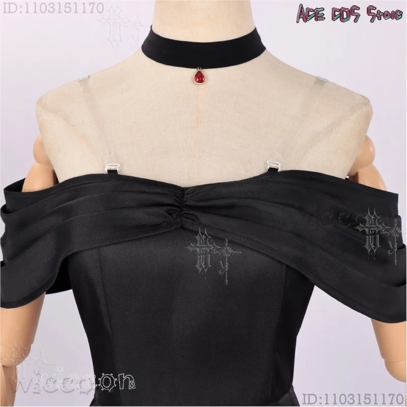 Cold Queen Crazy Clown Dark Carnival Dress Off Shoulder Full Cosplay Set, Adult Halloween Lolita Disfraz view 3