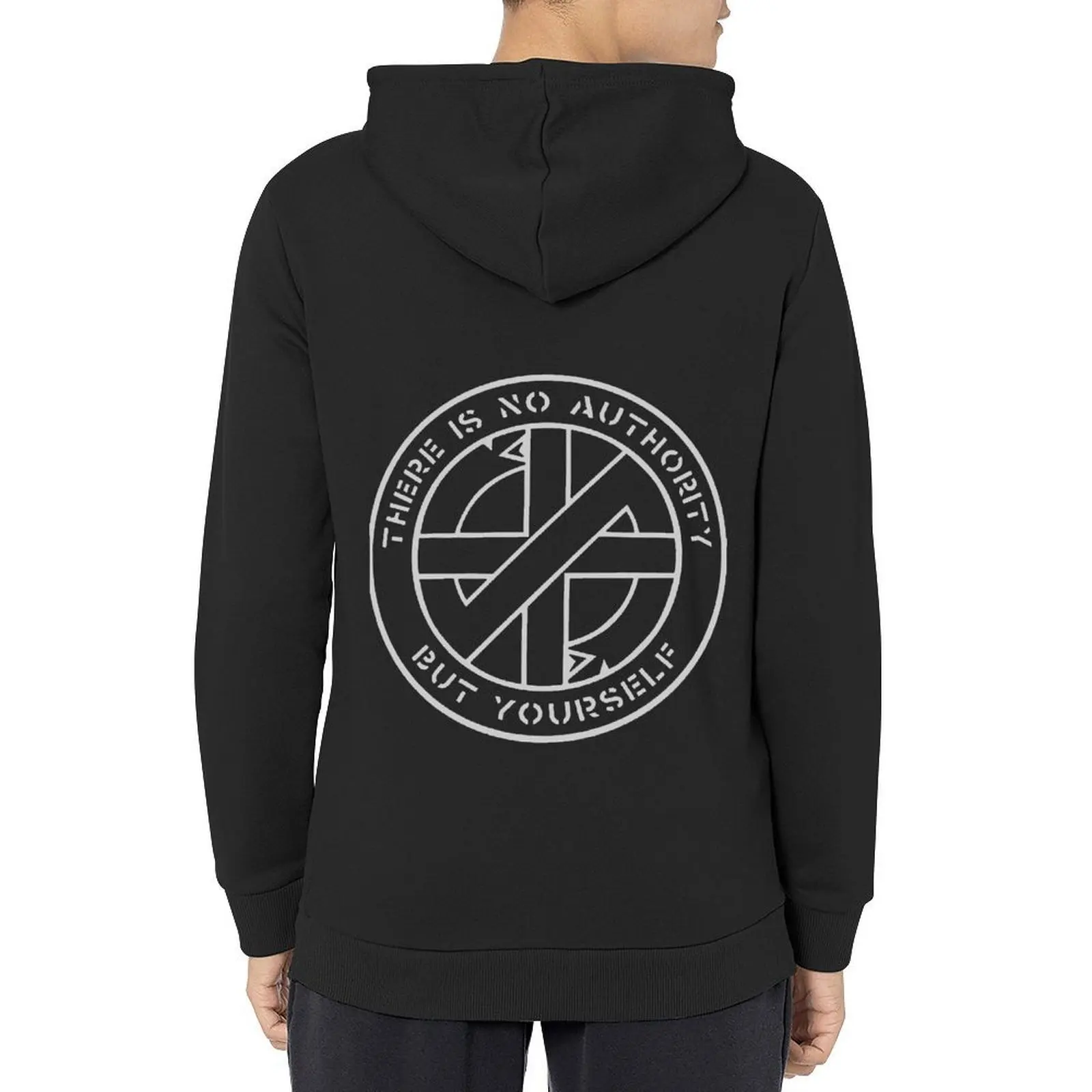 

Crass - There Is NoAuthority But Yourself Hoodie mens clothes male clothes autumn men's winter sweater mens hoodie