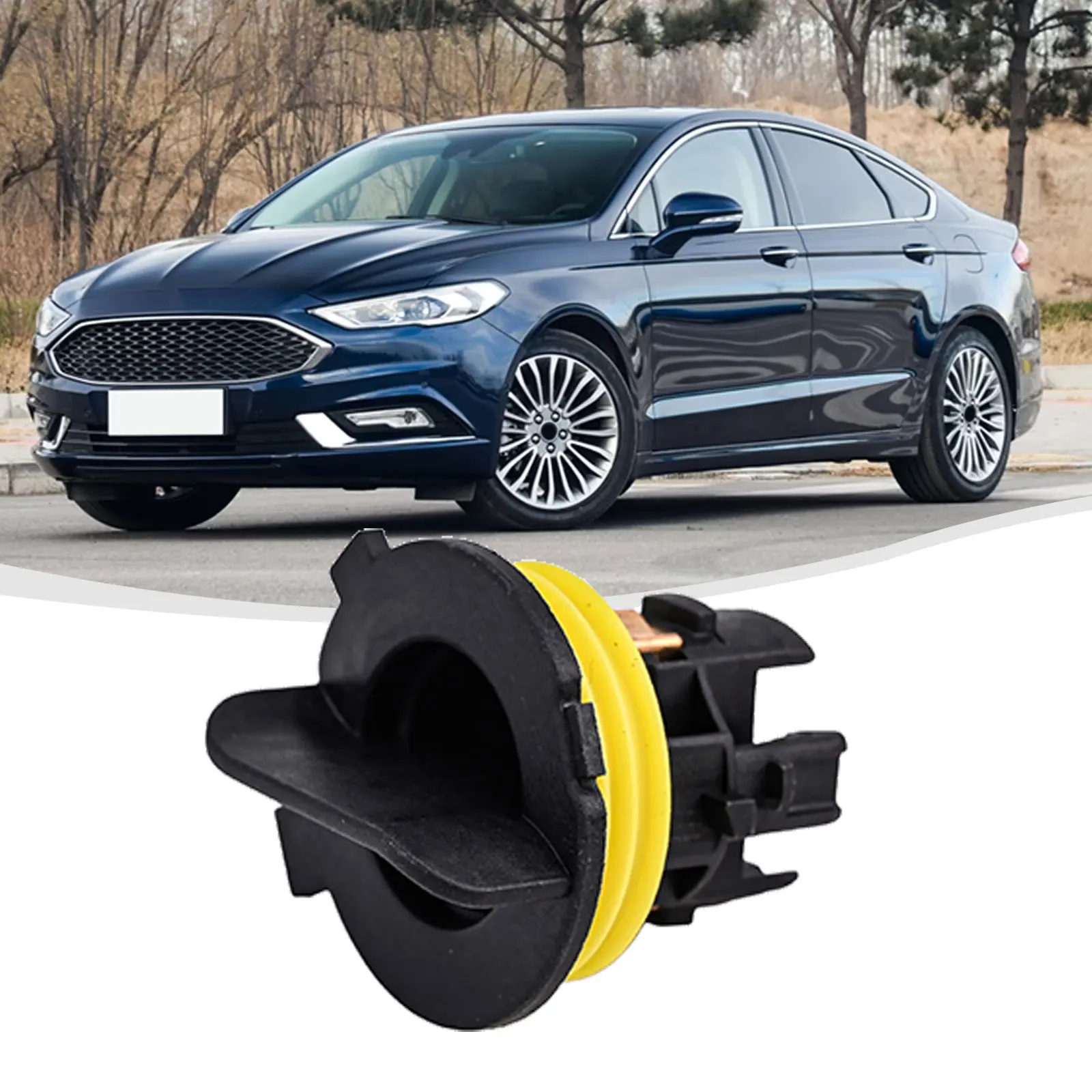 Car Maintenance PW24W Light Bulb Holder Turn Signal Lamp Holder Black-Yellow Replacement Installation Wear-resistant view 5