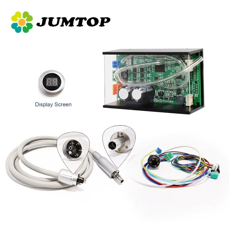 JUMTOP Brushless Electric Micromotor Dental Chair Unit Built-in Type LED Micro Motor with E-type Connector Inner Water Spray