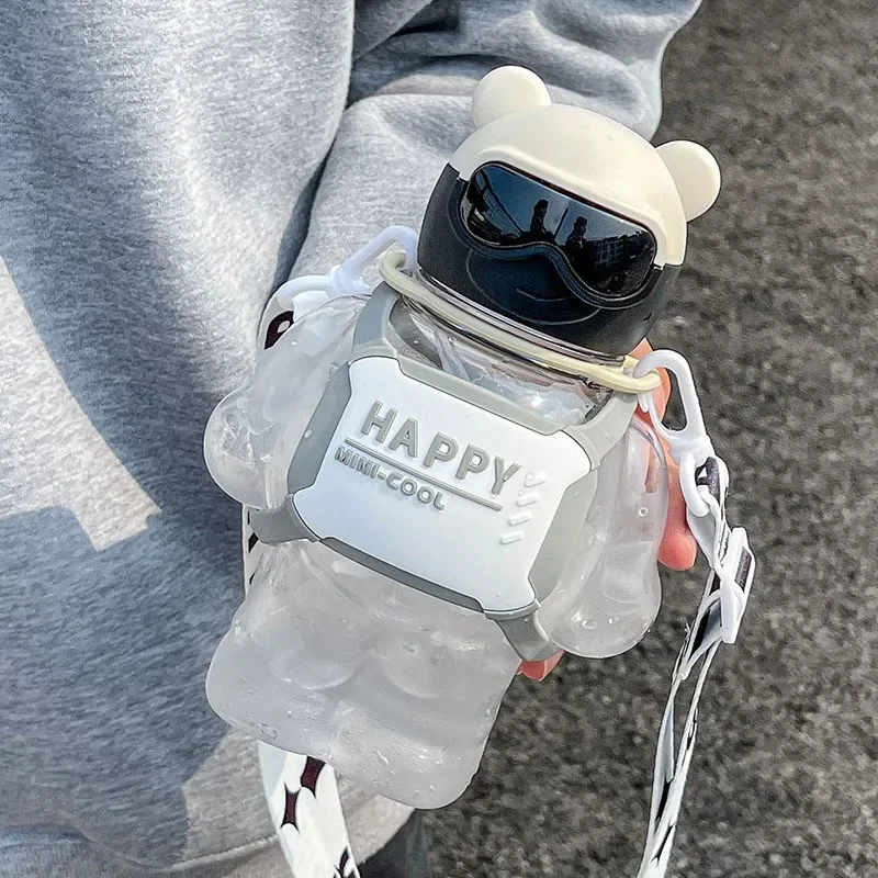 

850ml Sports Water Bottle with Straw Large Capacity Plastic Water Cup for Travel Portable Backpack Kettle Children Cup BPA Free