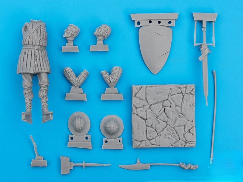 75mm Height Die Casting Resin Figure Model Assembly Kit Character Model DIY Model Kit Unpainted (including base)