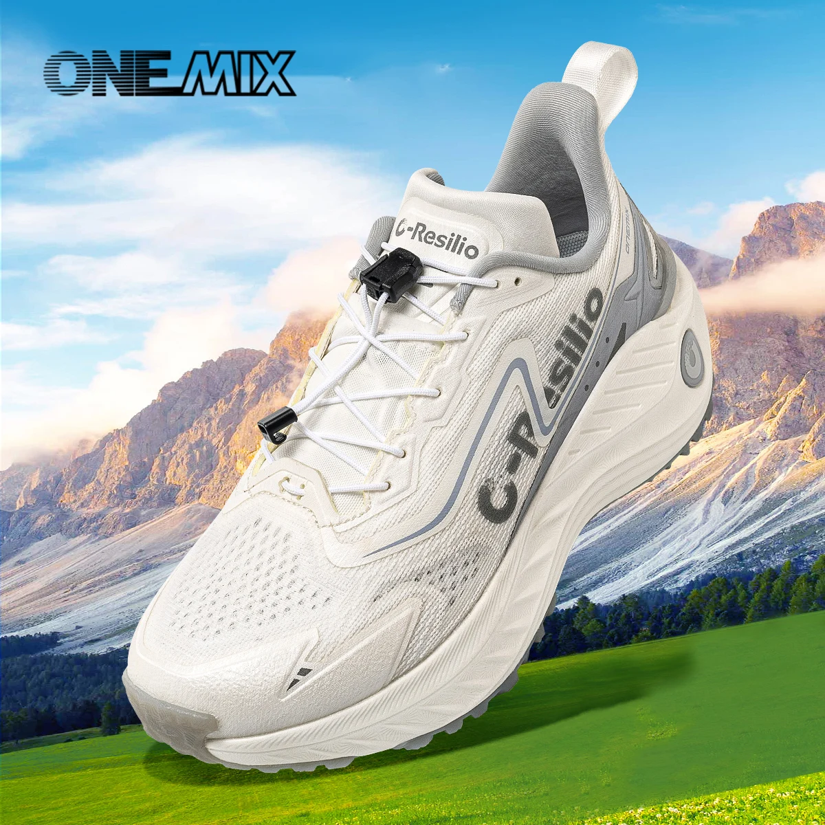 ONEMIX Outdoor Warm Hiking Shoes Men Lightweight Walking Trekking Wading Shoes Sport Sneakers Men Climbing Hunting Sneakers Male