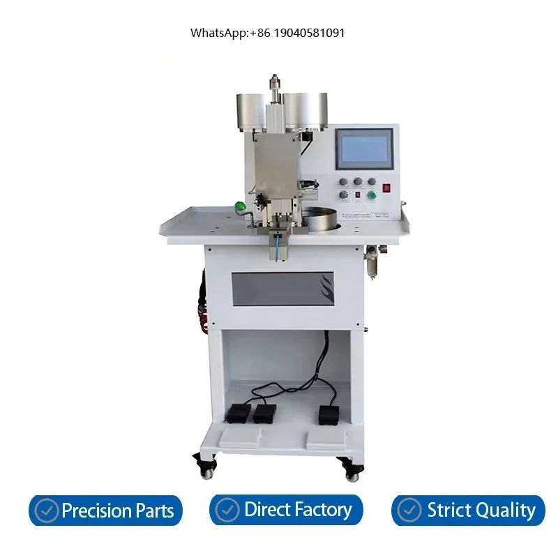 Automatic Multi-Function Pearl & Nail Riveting Machine, High Precision Garment Accessory Setter for Apparel Hats Shoes