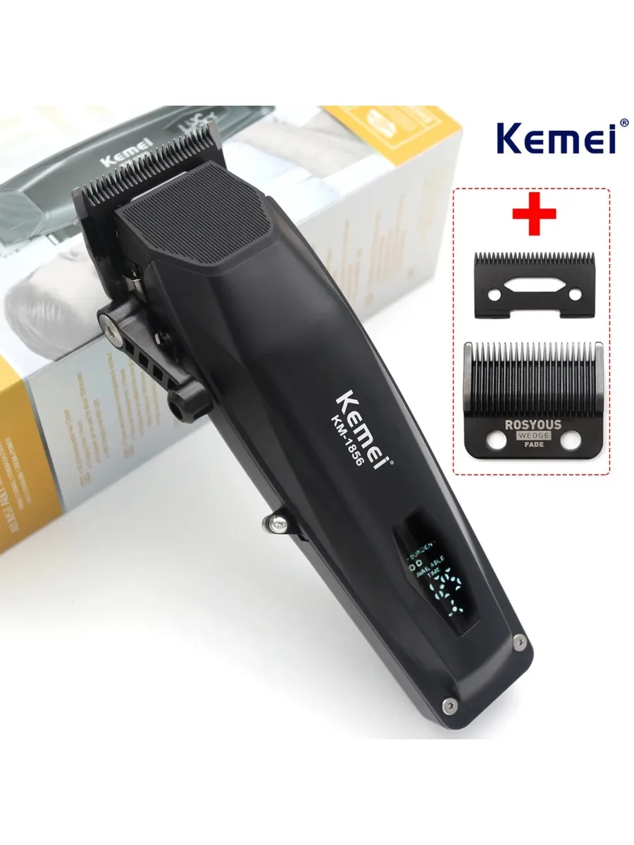 Kemei KM-1856 Elektryczny Akumulatorowy Najlepszy Trymer do Włosów Profesjonalna Bezprzewodowa Maszynka do Strzyżenia Włosów Trymer Maszynka do Cięcia Włosów — 2