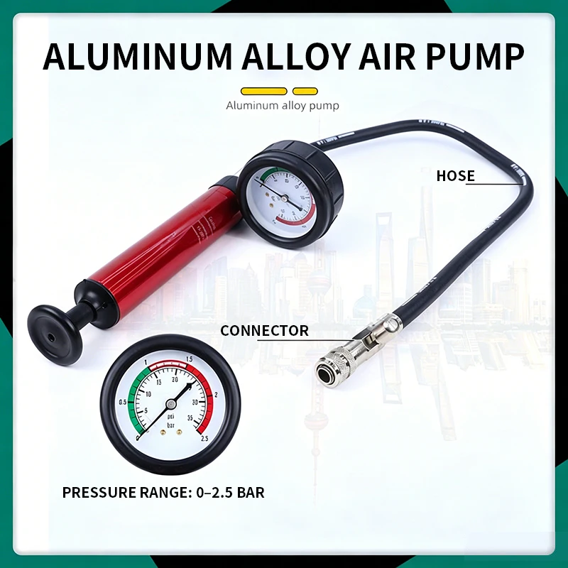 54-Piece Car Radiator Pressure Testing and Leak Detection Kit: Antifreeze Changer, Pressure Gauge, and Pressure Testing and Leak view 3