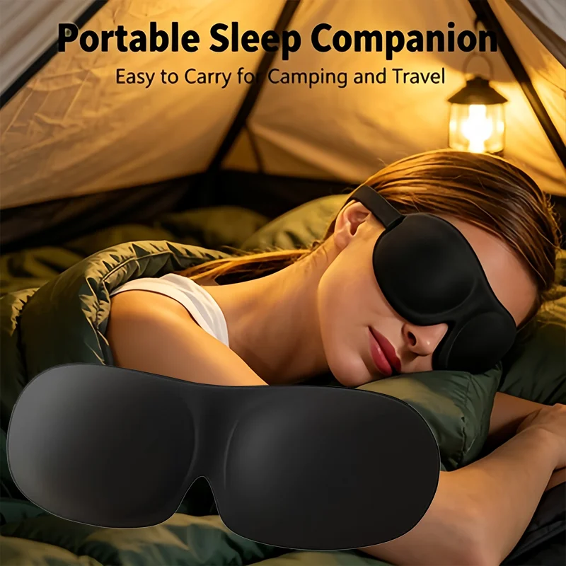 3D Non-Marking Three-Dimensional Eye Mask Without Nose Simple Solid Color Blackout Sleep Students Lunch Break Eye Masks