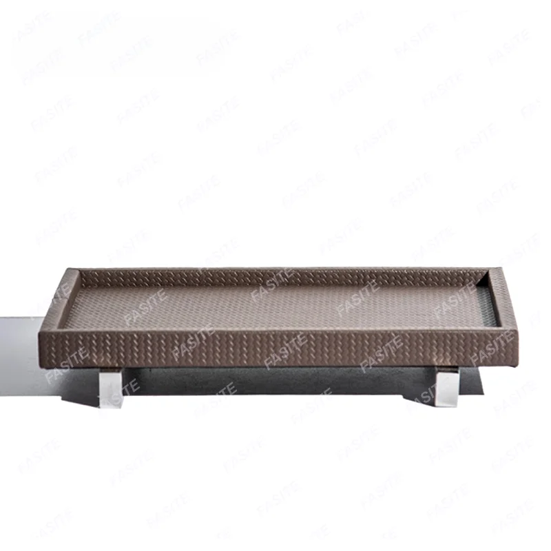 

Modern minimalist leather geometric metal tray model room living room hotel clubhouse cloakroom decorations