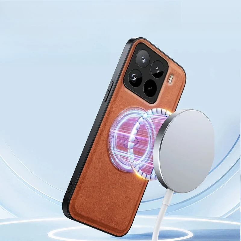 Luxury PU Leather Stand Phone Case For Xiaomi Mi 17T Pro 15T Pro Magnetic Cover For Magsafe Shockproof Full Camera Shell - view 3