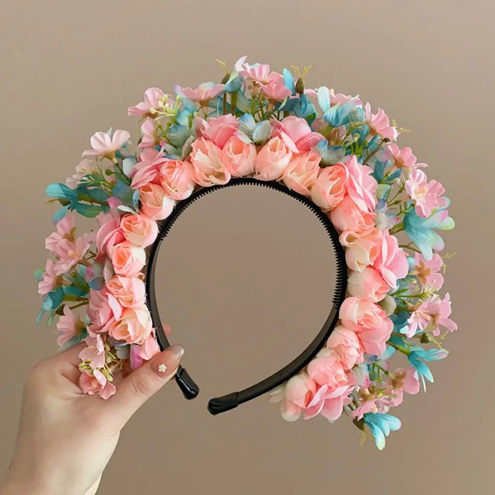 

Cloth Quanzhou Head-pinned Flower Hair Hoop Headdress Ethnic Style Flower Headband Hair Accessories Garland