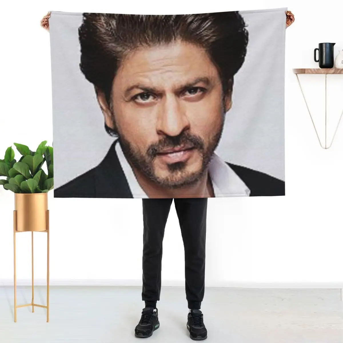 

shahrukh khan Throw Blanket Thin Soft Blanket for Summer Night Sleeping