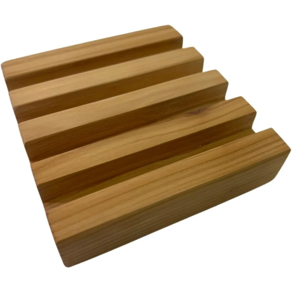 

Держатель подставки Премиум-качество из цельного кедра Компактный дисплей для ваших стильных подставок Матовая отделка ручной работы, готовая к