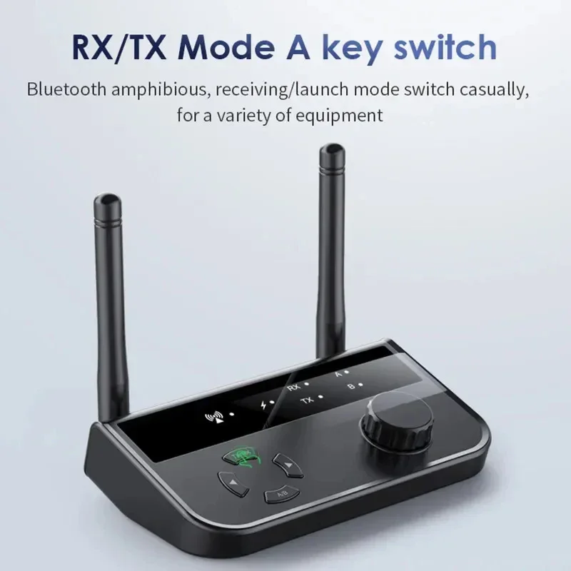 2 In 1 Bluetooth 5.3 Audio Receiver Transmitter 3.5mm Aux Jack RCA Stereo Music Wireless Adapter for Speaker TV Car PC Headphone