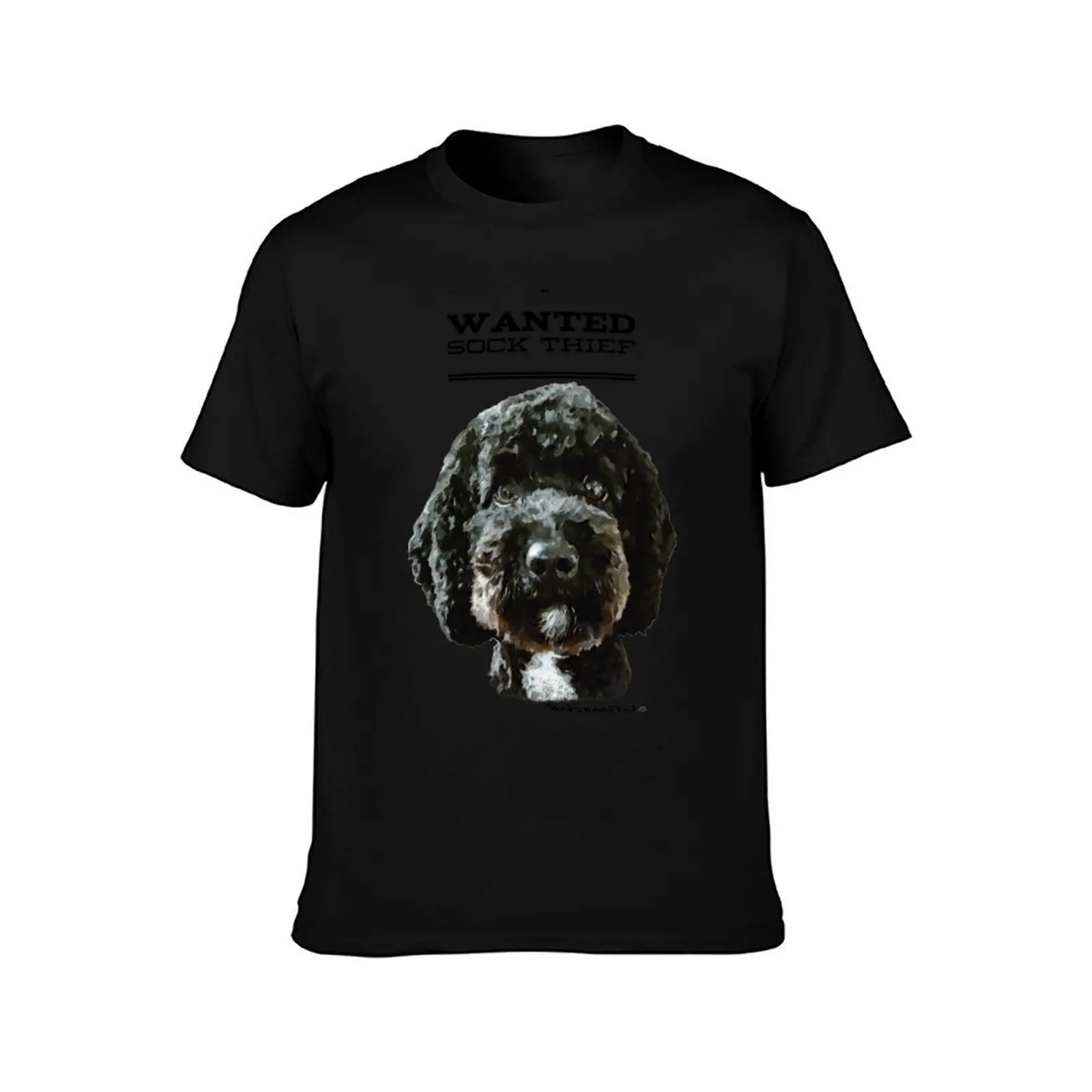 Cockapoo / Doodle Dog Sock Thief T-Shirt Running Gym Short Sleeve Sports Tee T-Shirt