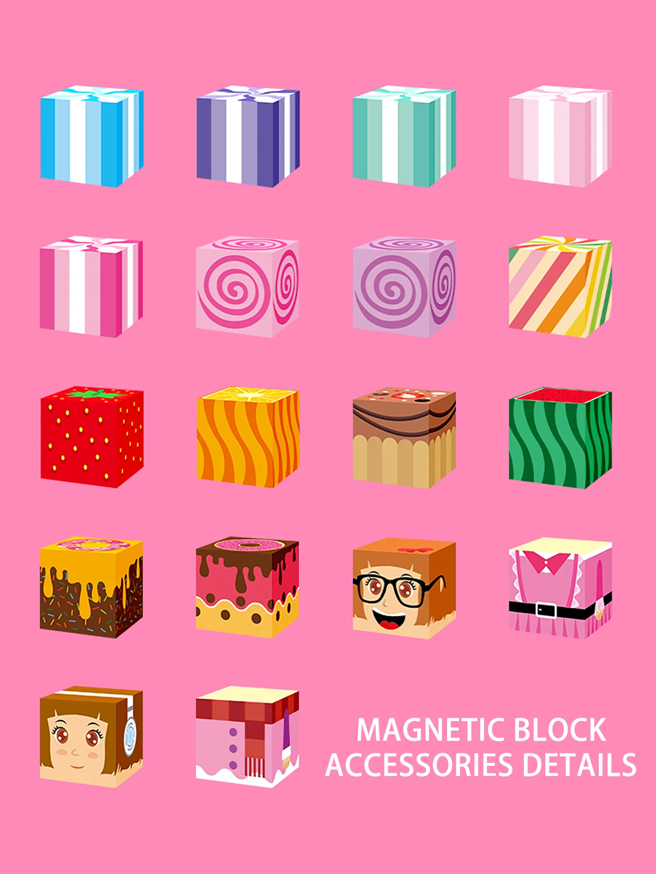 ของเล่นตัวต่อแม่เหล็ก, ของเล่นมอนเตสซอรี่, ลูกบาศก์แม่เหล็ก, ของเล่นแม่เหล็กเสริมพัฒนาการสำหรับการศึกษา STEM ระดับก่อนวัยเรียน