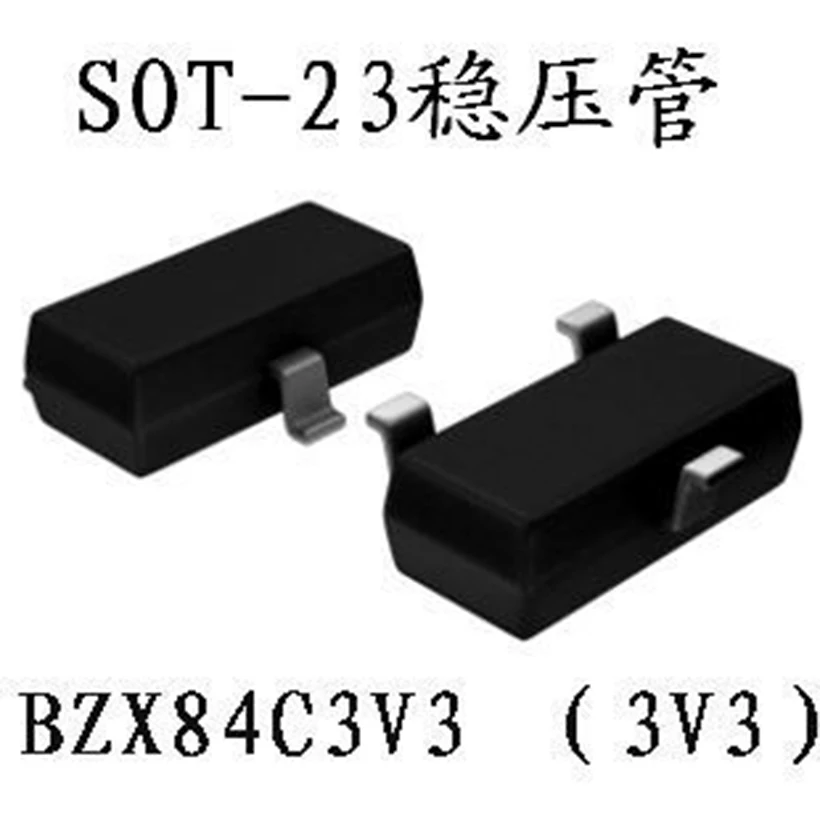 Free Shipping Zener   BZX84C3V3 3V3 sot-23