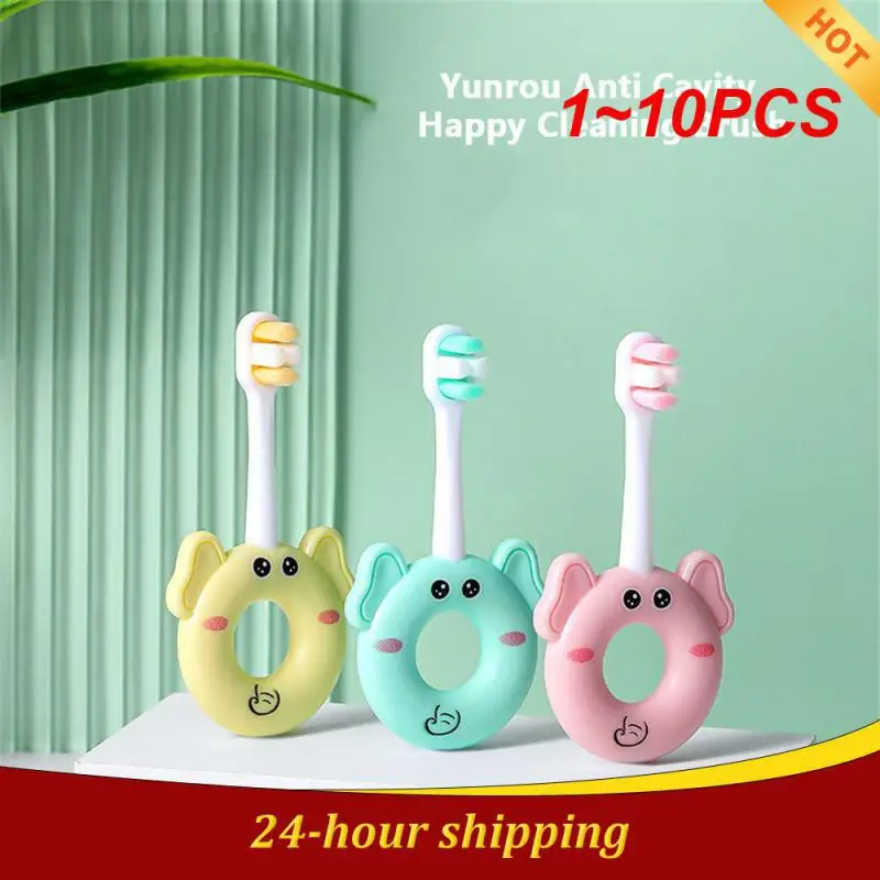 1~10PCS Soft Fur Baby Toothbrush Oral Health Easy To Grip And Use Prevent Tooth Decay Waterproof Soft Fur Massage Without Harm