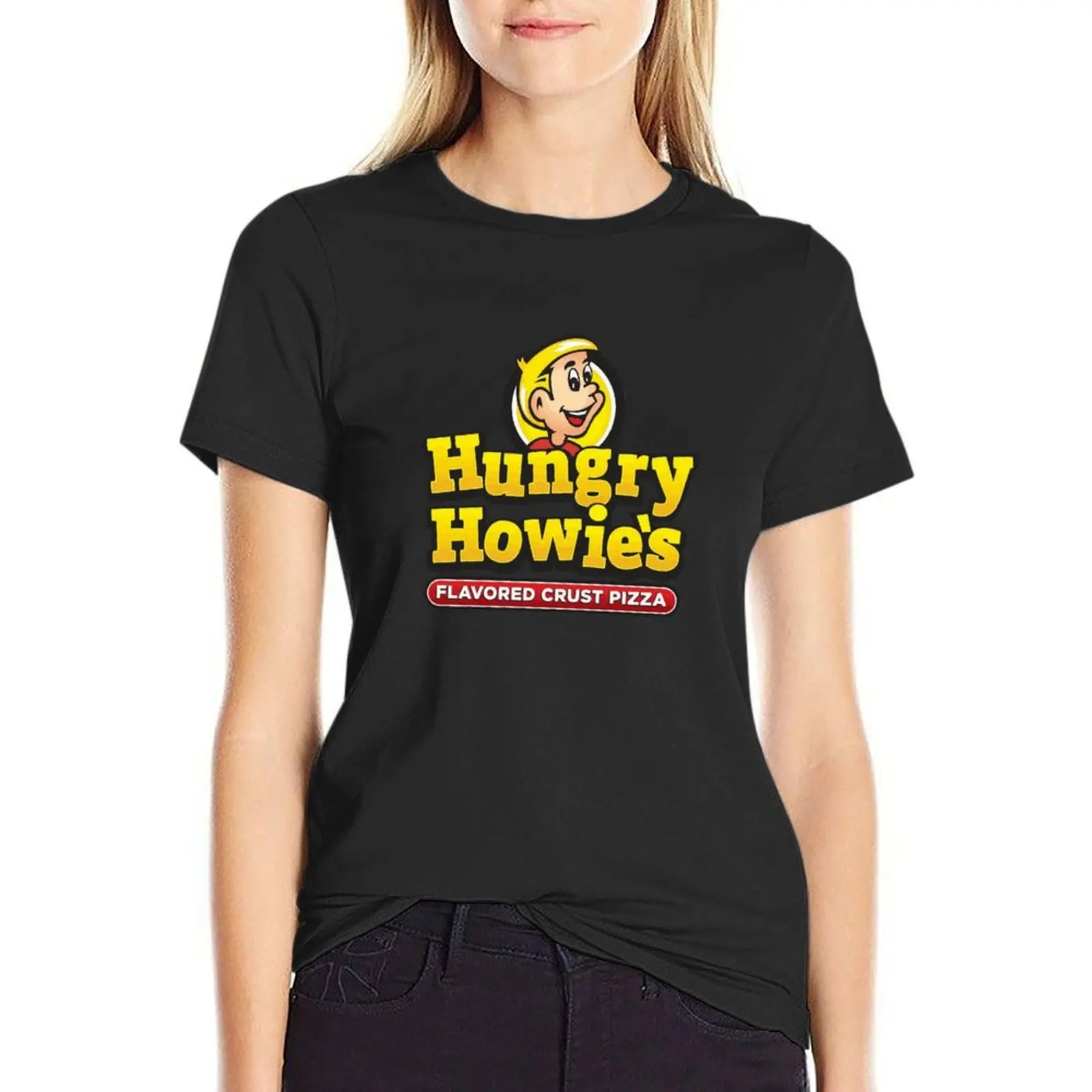 Hungry Howie's Pizza T-Shirt sweat quick-drying korean Women's clothes