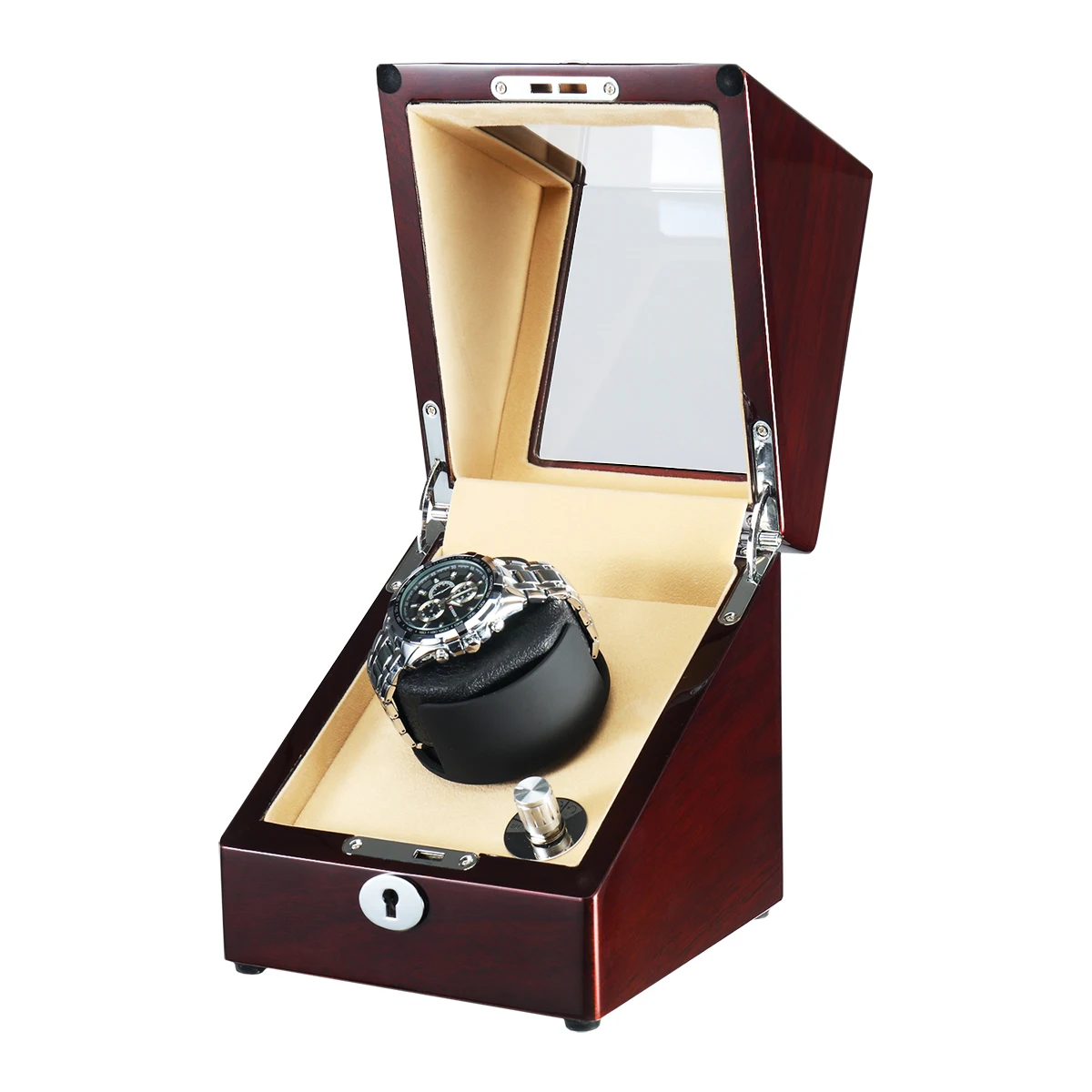 Watch Winder for Male Female Luxury Mechnical Automatic Watches Wooden Storage Shaker Watch Display Box