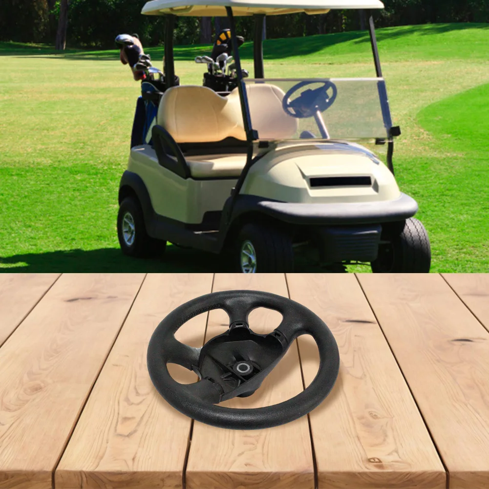 1 قطعة 12.5 بوصة عربة جولف عجلة القيادة: أنيق وسهل التركيب عجلة القيادة البلاستيكية قطع غيار سيارات الغولف الترفيه الرياضي