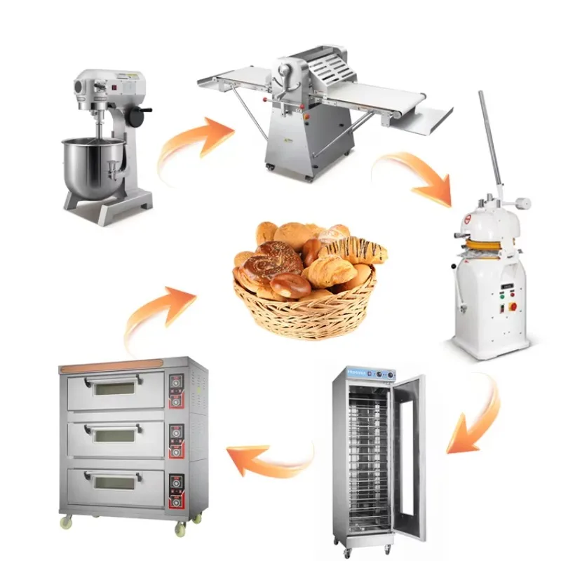 Industrial Electric Bakery Oven Bakery Complete Set Full Set Bread and Cake Baking Equipment Customized