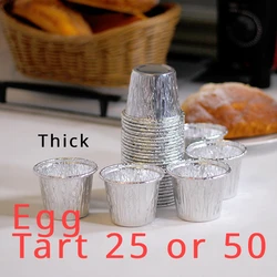 Disposable Kitchen Baking Round Egg Tart Can Cake Cup Mould Maker Foil Tart Pot Aluminum Foil Pie Pans Small Tin Pans Tart Pie