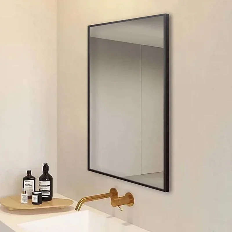 

Gold Stainless Steel Framed Rectangle Bathroom Wall Mirror Decor