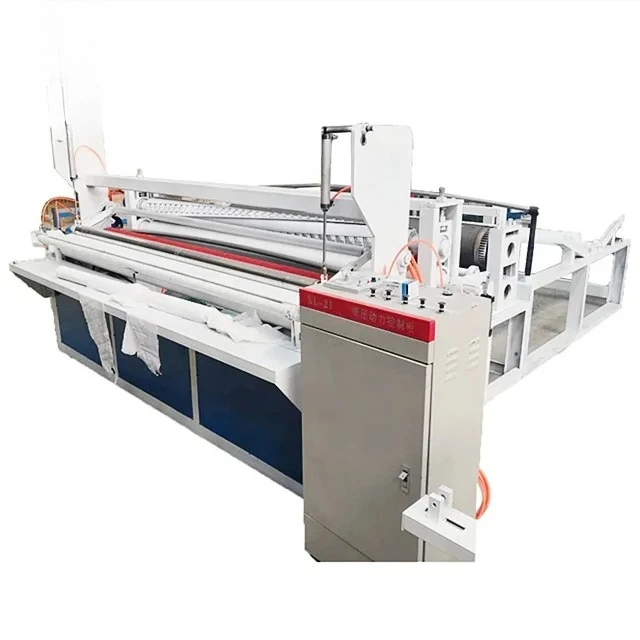 YG Customized 1880 Toilet Paper Making Machine Converting Semi Auto Rewinding And Punching Machine