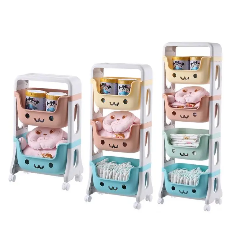 New Design High Quality Car Shape Child Cabinet Toys Storage Plastic Kids Cabinets Children