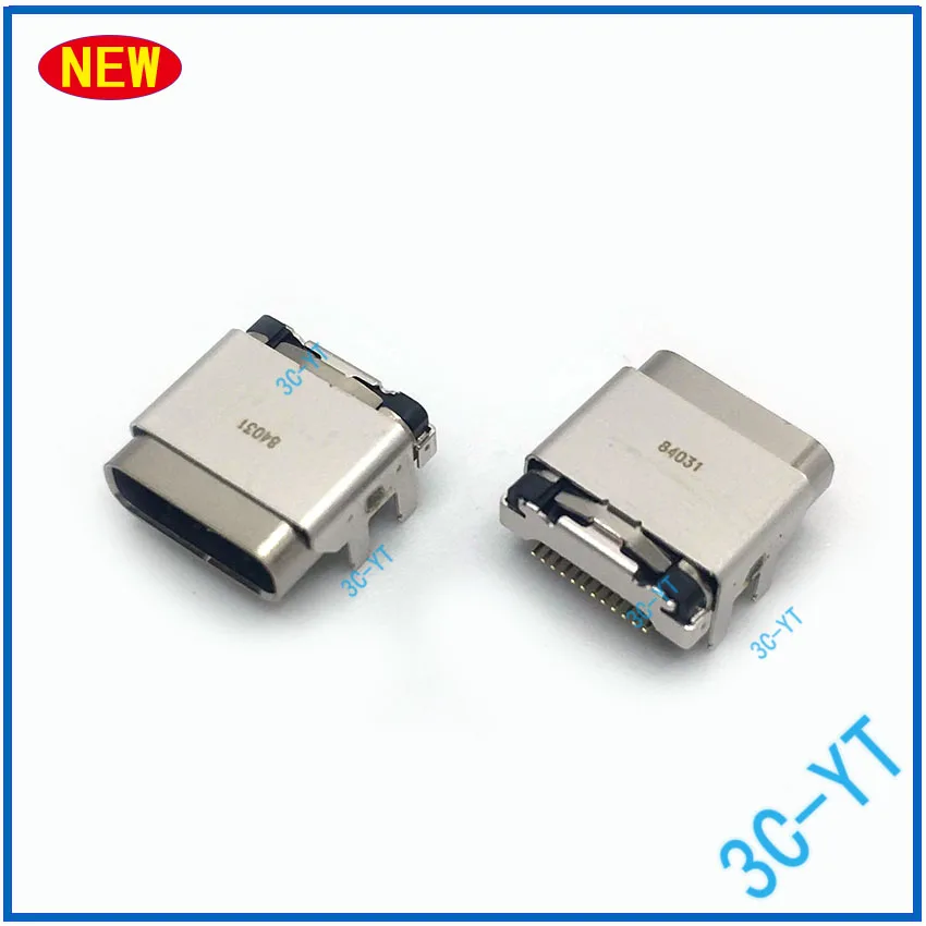 1-10PCS NEW USB Type C Type-C DC Power Jack Port Charger Connector For DELL Precision 5520 USB-3.1 24Pin DX07S024XJ1R1100